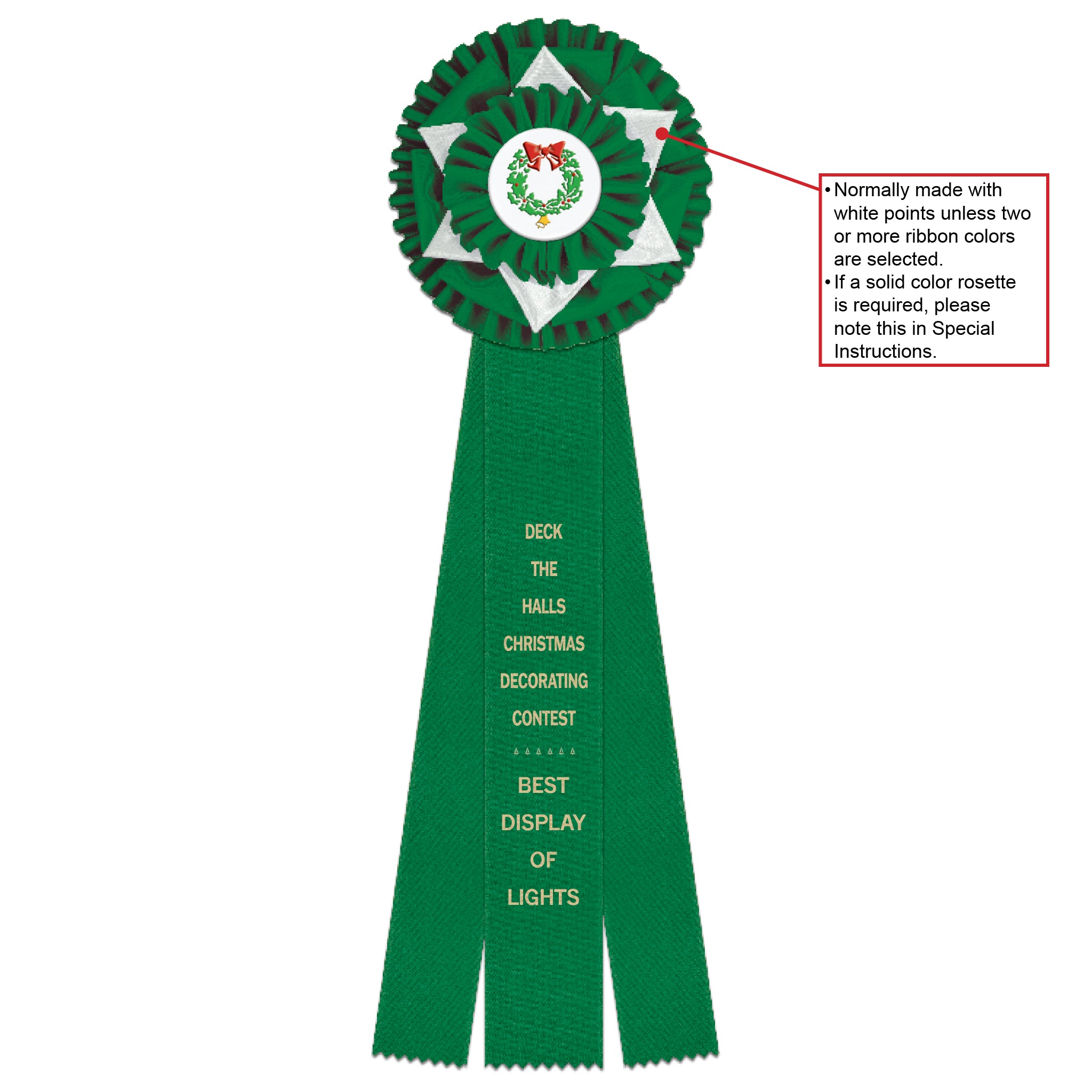 Cambridge 3 Rosette Award Ribbon, 6-1/2