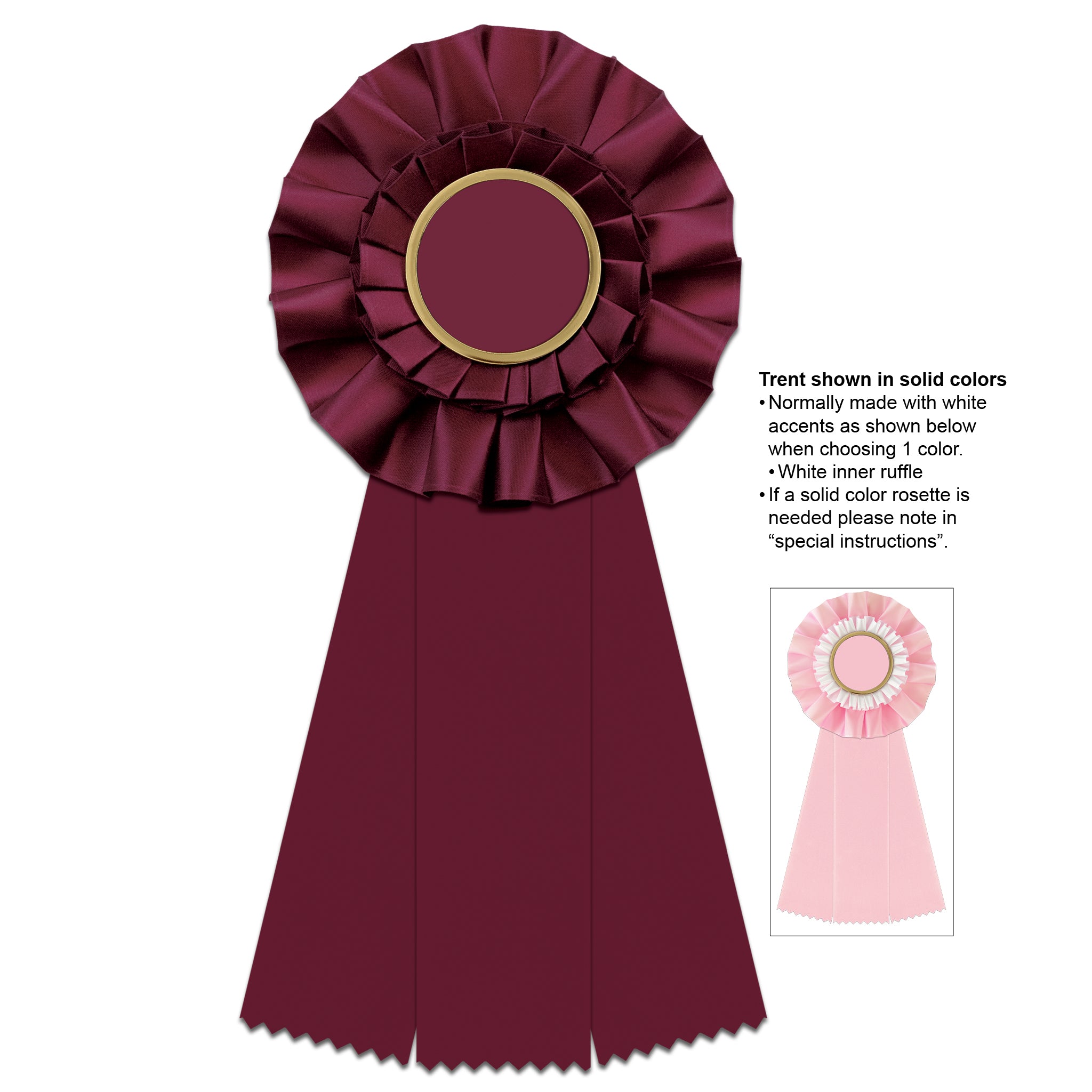 Trent 3 Rosette Award Ribbon, 5