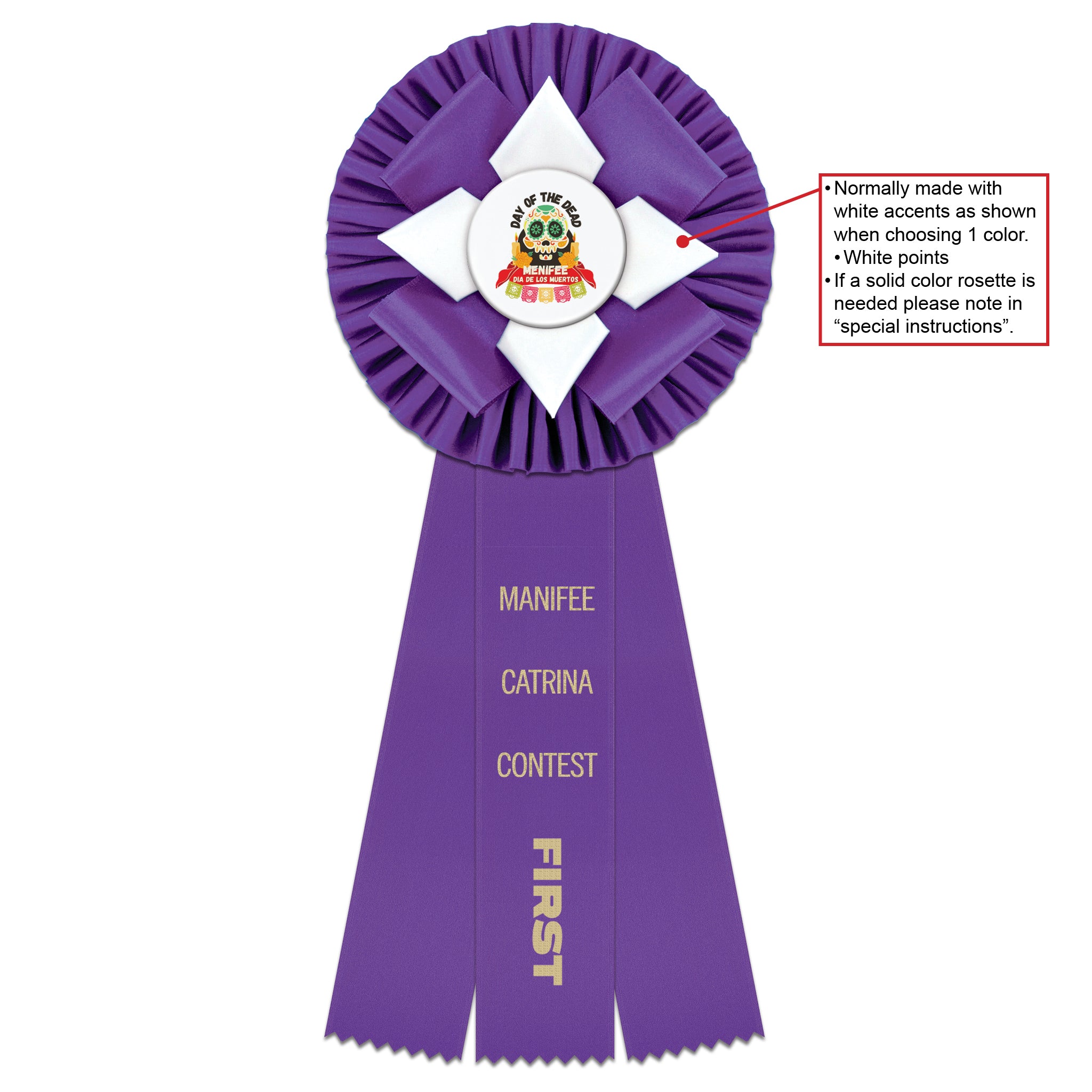 Malden 3 Rosette Award Ribbon, 6