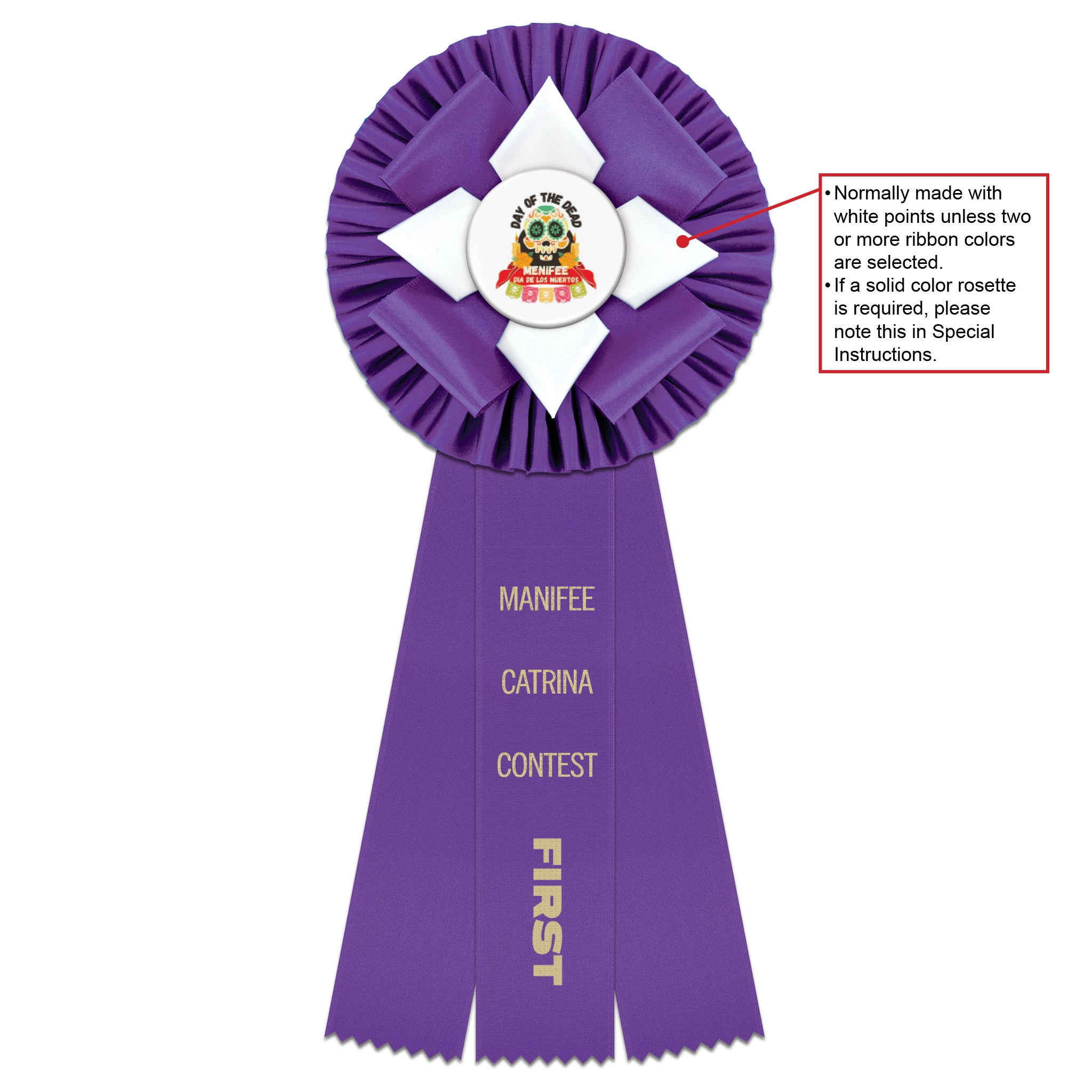 Malden 3 Rosette Award Ribbon, 6