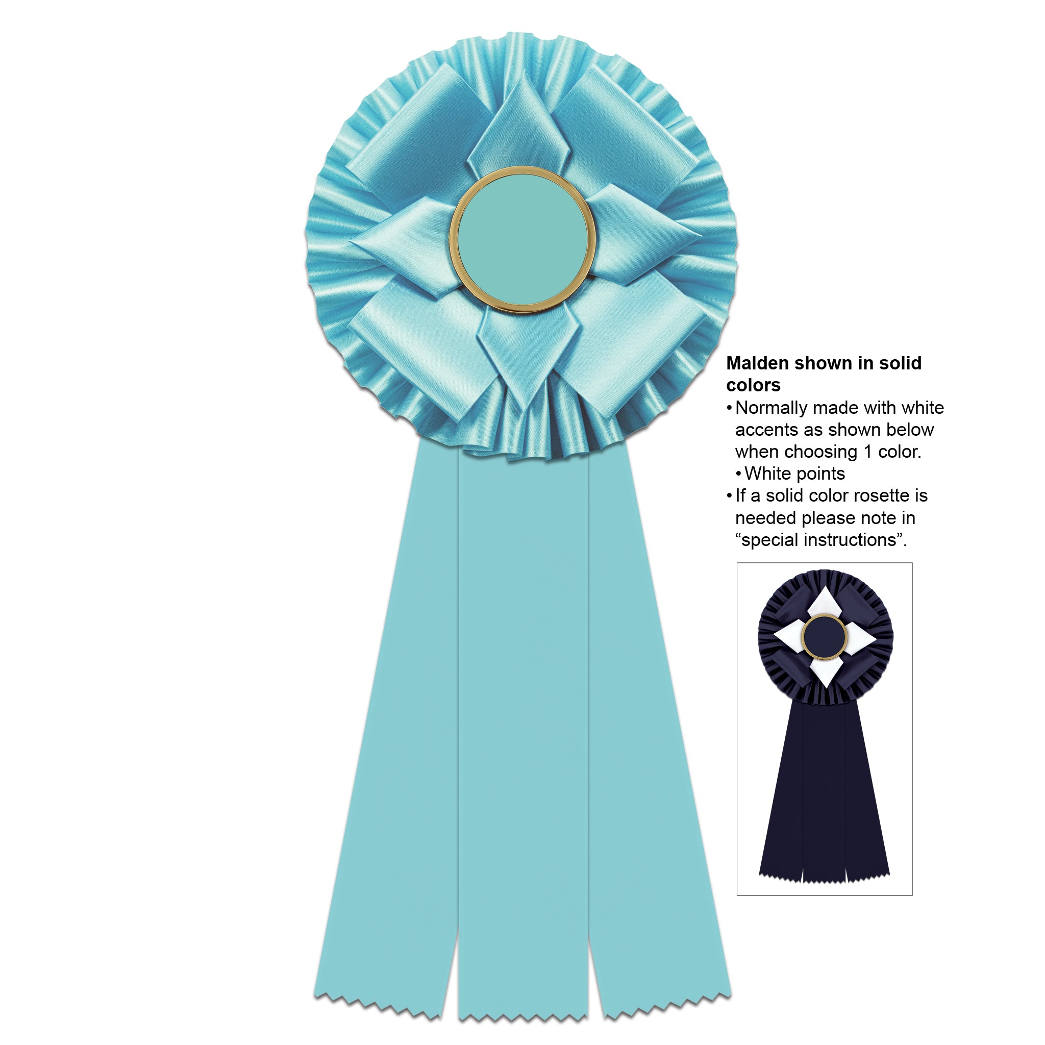 Malden 3 Rosette Award Ribbon, 6