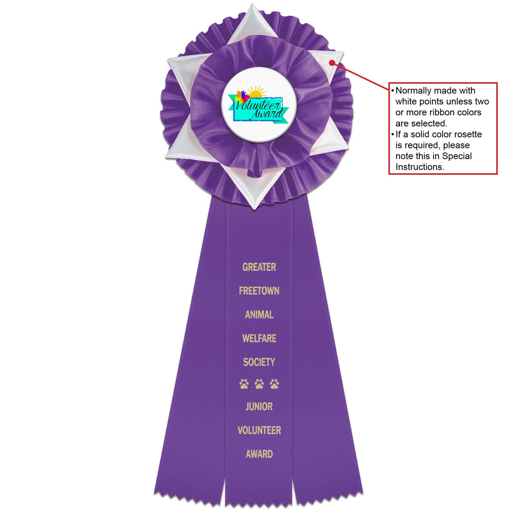 Liverpool 3 Rosette Award Ribbon, 5-1/2