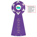 Liverpool 3 Rosette Award Ribbon, 5-1/2" Top - Hodges Badge Company, Inc.