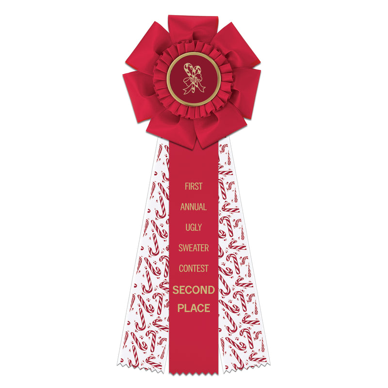 Peerless 3 Rosette Award Ribbon 5-1/2" Top