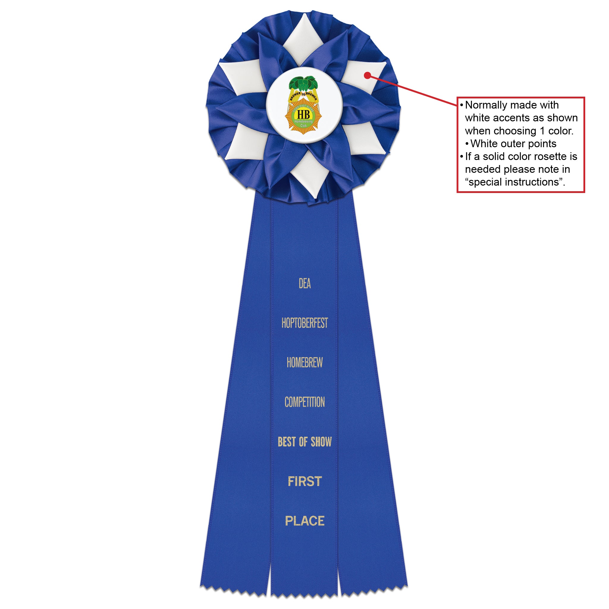Exeter 3 Rosette Award Ribbon, 6
