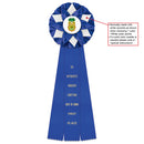 Exeter 3 Rosette Award Ribbon, 6" Top
