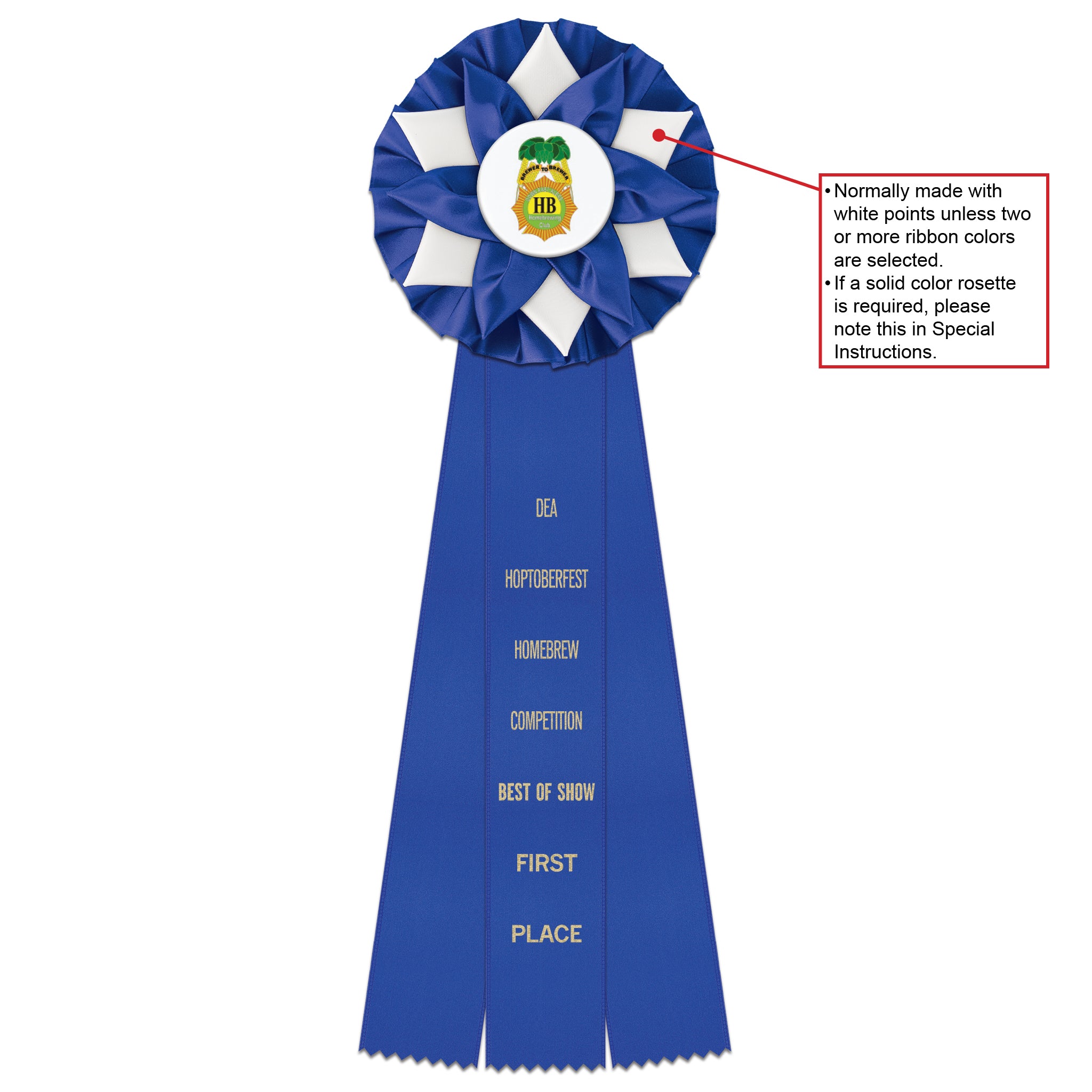 Exeter 3 Rosette Award Ribbon, 6