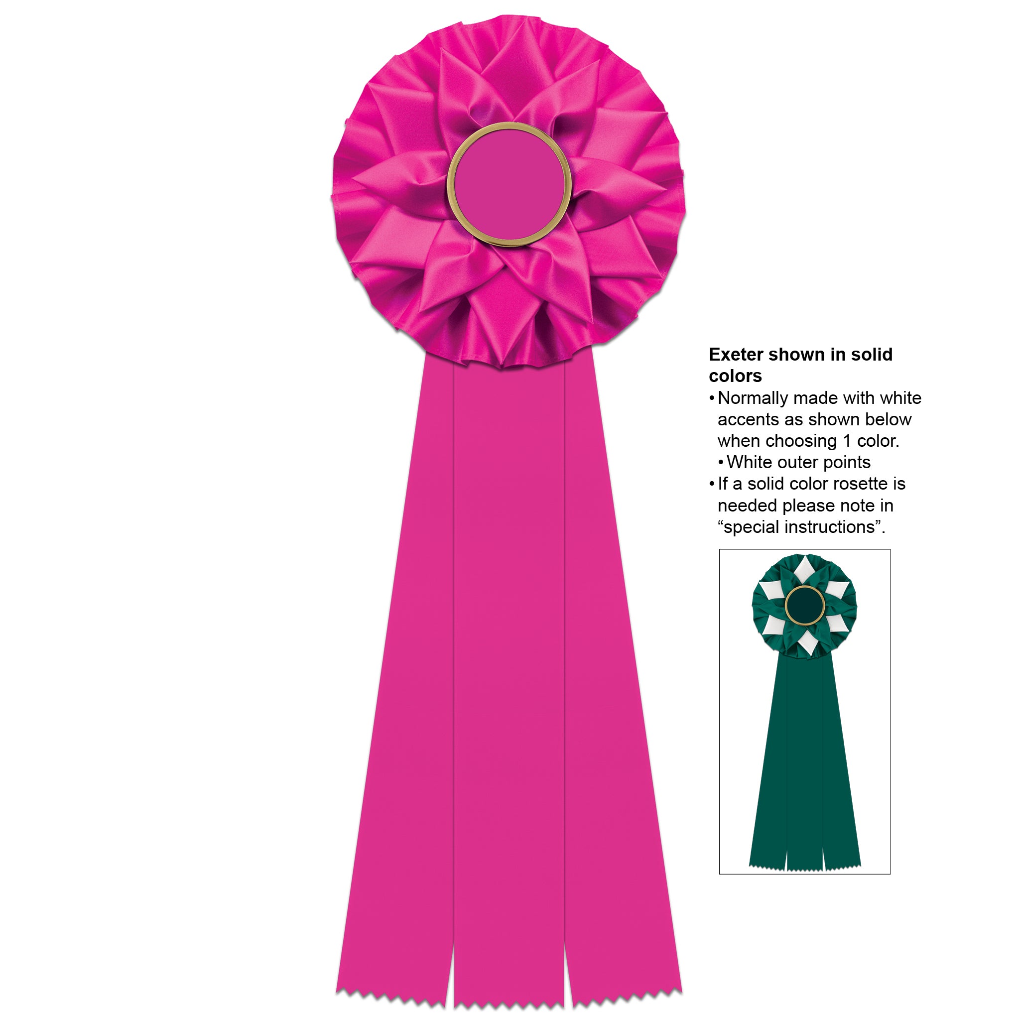 Exeter 3 Rosette Award Ribbon, 6