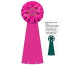 Exeter 3 Rosette Award Ribbon, 6" Top