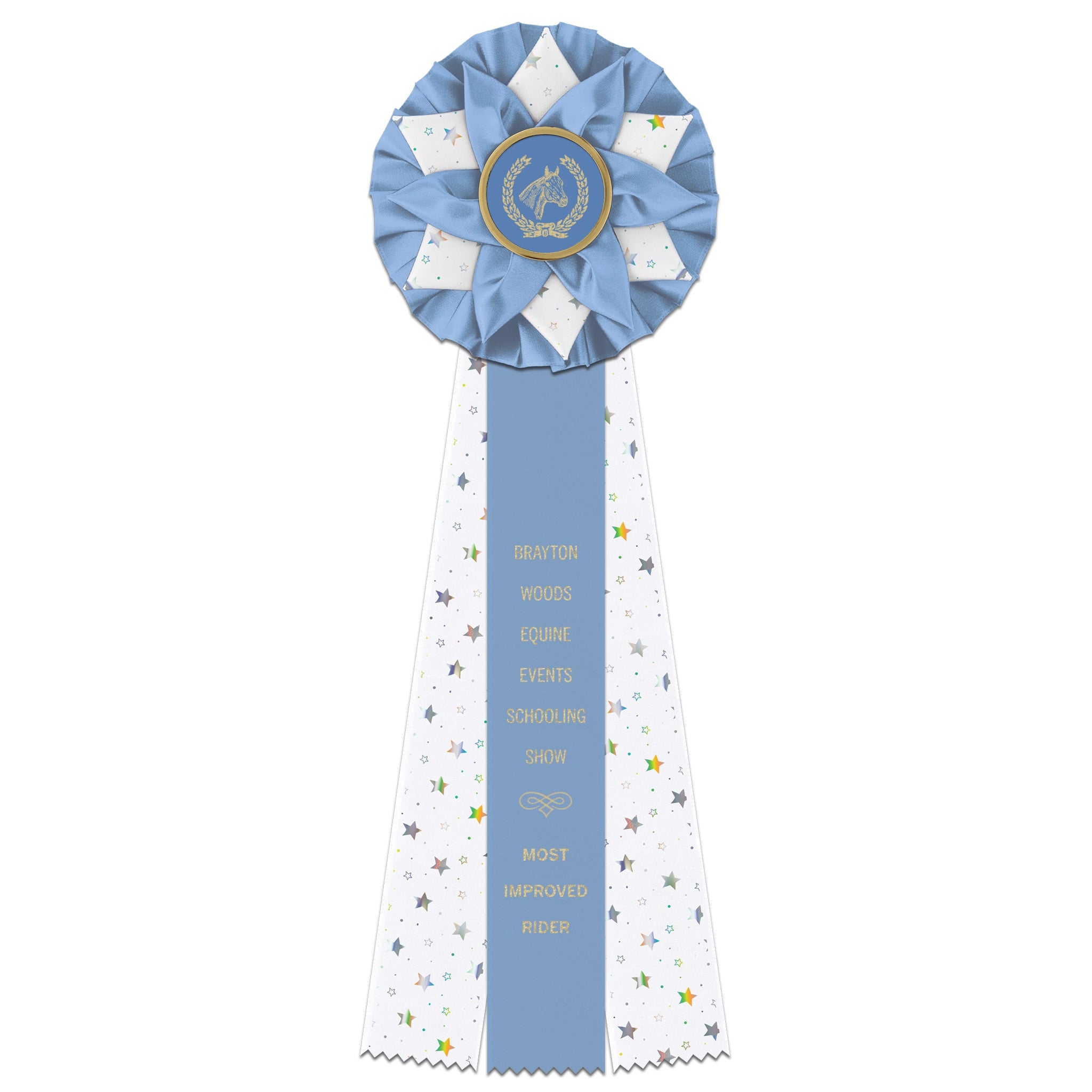 Deluxe Exeter 3 Rosette Award Ribbon, 6