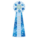 Deluxe Exeter 3 Rosette Award Ribbon, 6" Top
