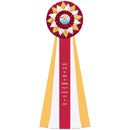 Sunniside 5 Rosette Award Ribbon, 8" Top.