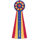 Sunniside 5 Rosette Award Ribbon, 8" Top.