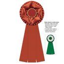 Duke 3 Rosette Award Ribbon, 5-1/2" Top