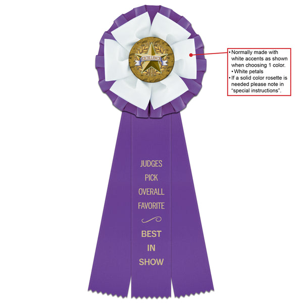 Shetland 3 Rosette Award Ribbon 5-1/2" Top