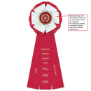 Shetland 3 Rosette Award Ribbon With 3 Streamer Printing, 5-1/2" Top - Hodges Badge Company, Inc.