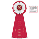 Shetland 3 Rosette Award Ribbon With 3 Streamer Printing, 5-1/2" Top