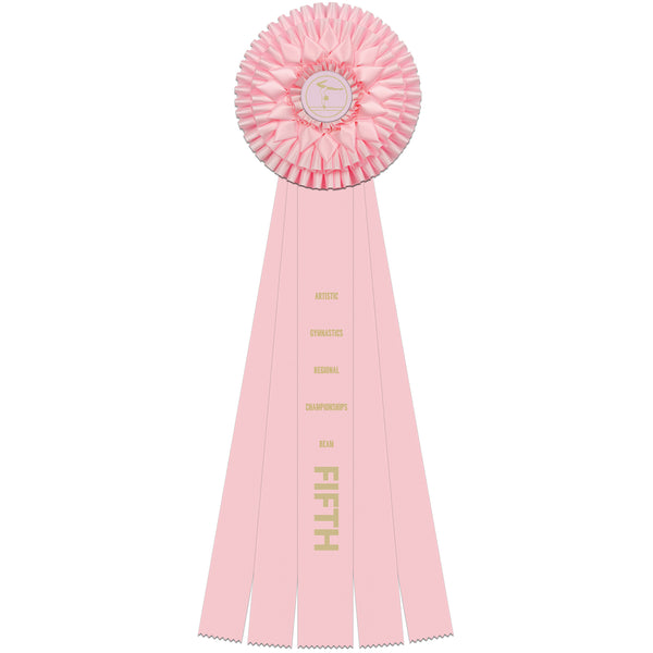 Sutton 5 Rosette Award Ribbon, 8" Top