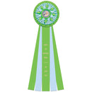 Sutton 5 Rosette Award Ribbon, 8" Top.