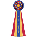 Sutton 5 Rosette Award Ribbon, 8" Top.
