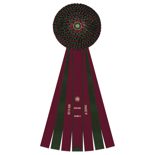 Penzance 7 Rosette Award Ribbon, 12-1/2" Top