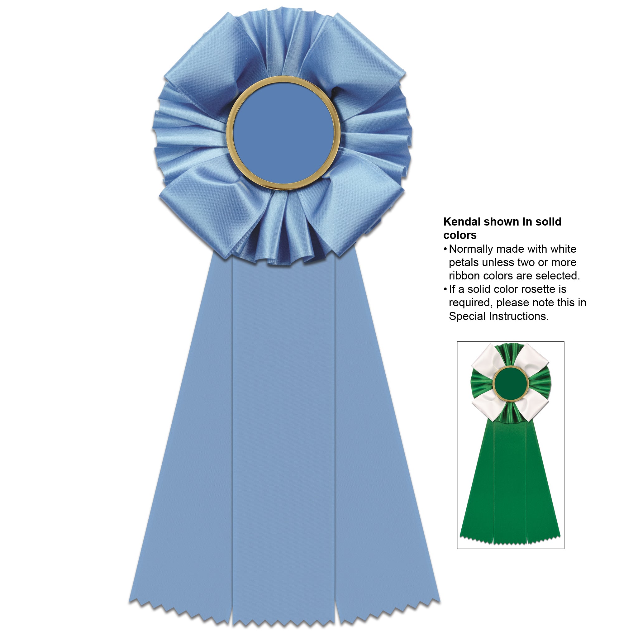 Kendal 3 Rosette Award Ribbon, 4-1/2