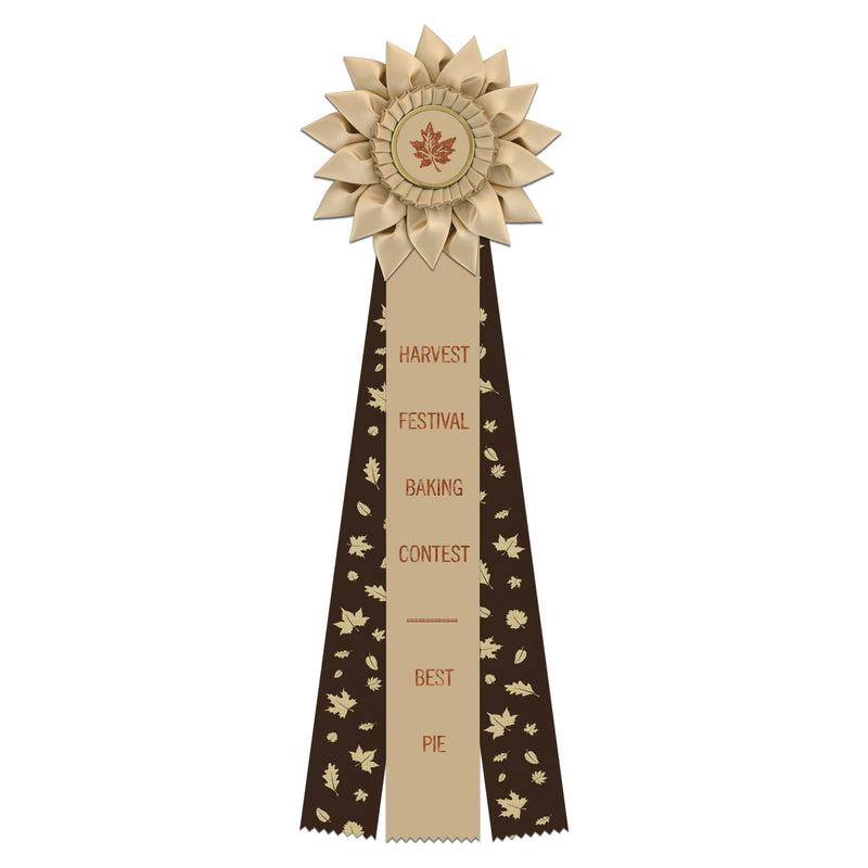 Sunburst 3 Rosette Award Ribbon, 6-1/2" Top