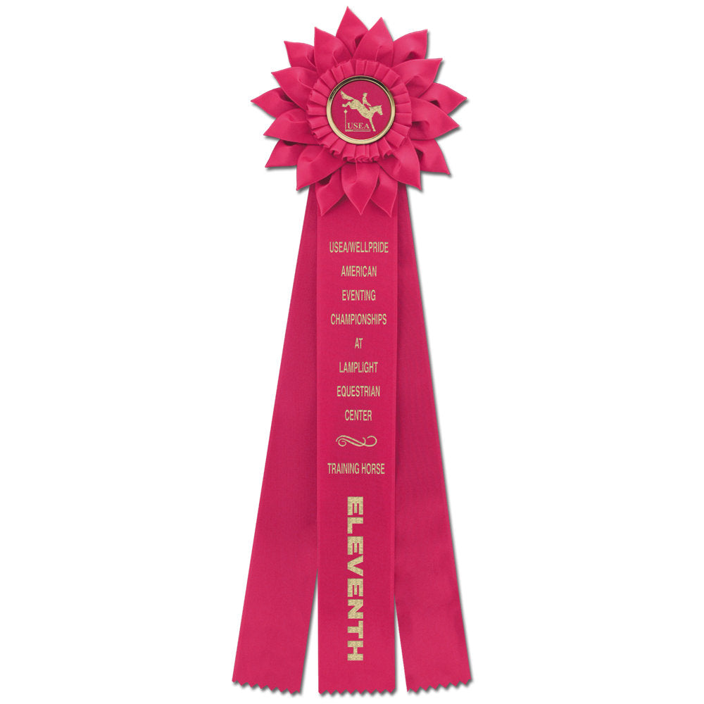 Sunburst 3 Rosette Award Ribbon, 6-1/2