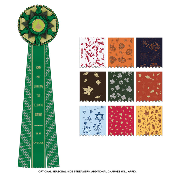 Kennet 3 Rosette Award Ribbon, 6-1/2" Top