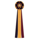 Hampton 3 Rosette Award Ribbon, 6-1/2" Top