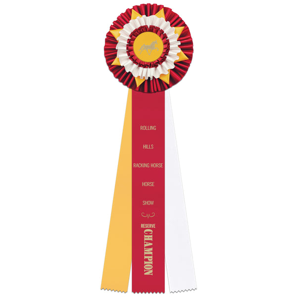 Cadmore 3 Rosette Award Ribbon, 6-1/2" Top