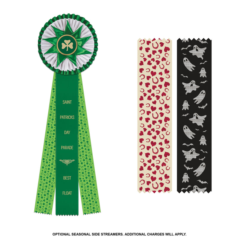 Chatham 3 Rosette Award Ribbon, 6-1/2" Top