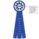Chatham 3 Rosette Award Ribbon, 6-1/2" Top - Hodges Badge Company, Inc.