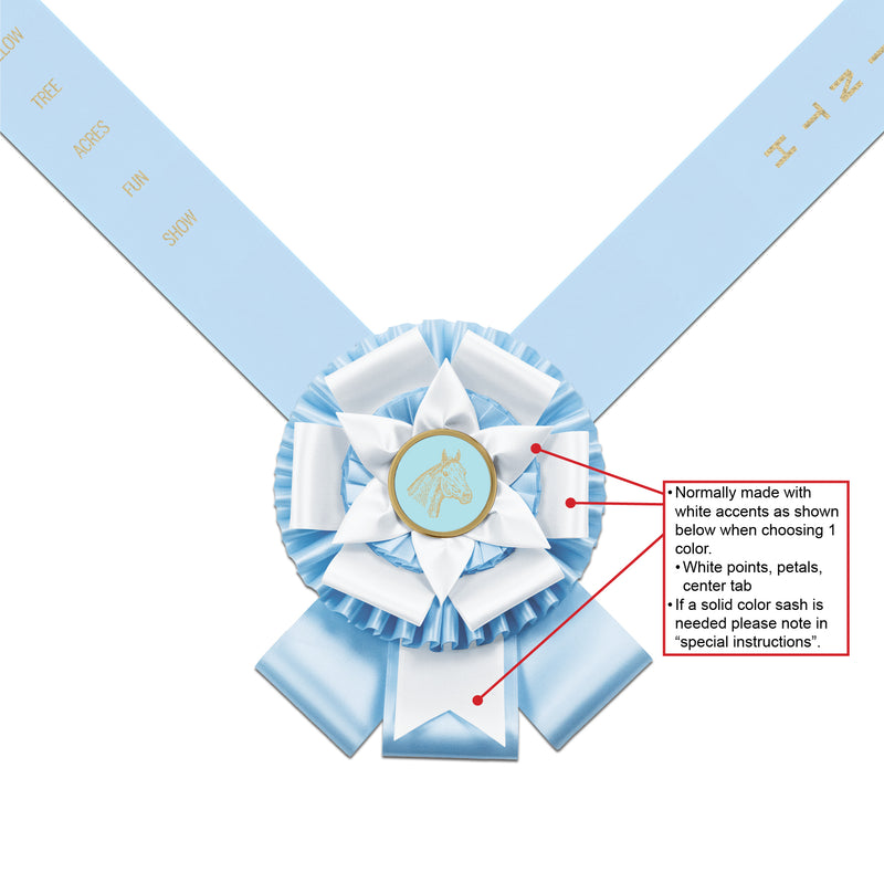 Custom Doncaster Award Sash, 6-1/2" Top