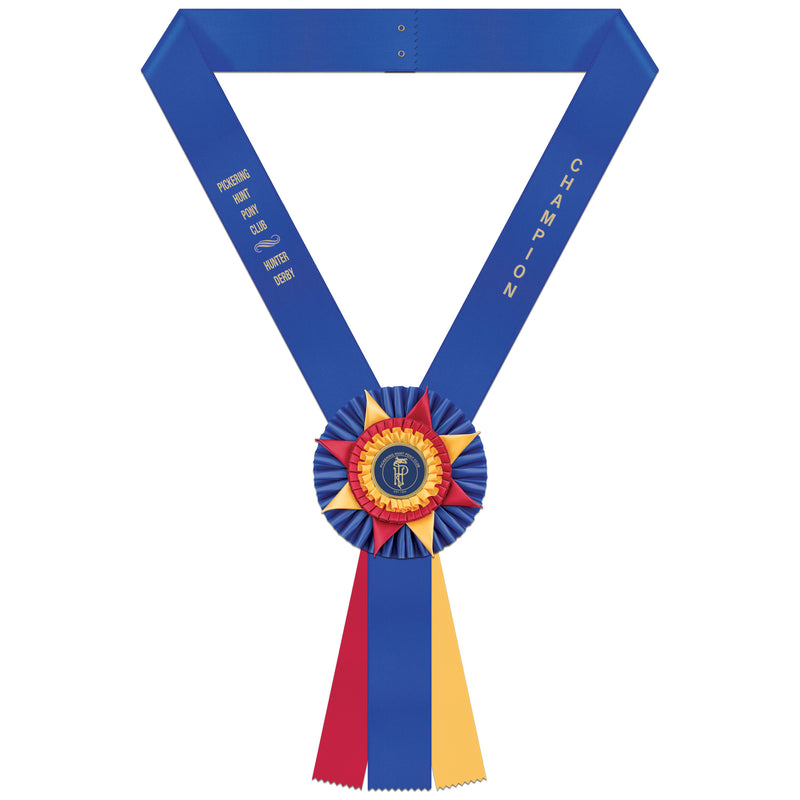 Custom Rye Award Sash, 6-1/2" Top