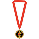 3-1/2" Stock Acrylic Medal With Any Grosgrain Neck Ribbon