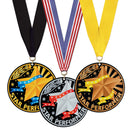3-1/2" Stock Acrylic Medal With Any Grosgrain Neck Ribbon