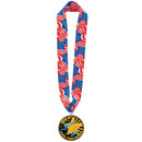 3-1/2" Stock Acrylic Medal With Millennium Neck Ribbon