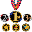 3-1/2" Stock Acrylic Medal With Millennium Neck Ribbon