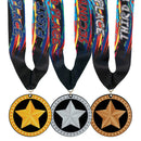 3-1/2" Stock Acrylic Medal With Millennium Neck Ribbon