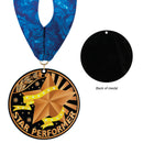 3-1/2" Stock Acrylic Medal With Millennium Neck Ribbon