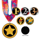 3-1/2" Stock Acrylic Medal With Custom Millennium Neck Ribbon