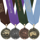 1-3/4" Custom HBX Award Medal With Satin Neck Ribbon