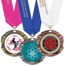 2-3/4" Custom XBX Award Medal With Satin Neck Ribbon