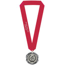 2-3/4" Custom XBX Award Medal With Satin Neck Ribbon