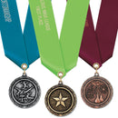 1-1/2" Custom MX Award Medal With Satin Neck Ribbon