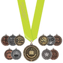 2-1/4" Custom LX Award Medal With Satin Neck Ribbon