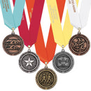2-1/4" Custom LX Award Medal With Satin Neck Ribbon