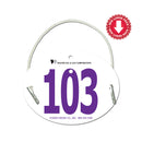 Custom Indurotec™ Full Color Dressage Oval Exhibitor Number With Elastic
