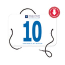 Custom Indurotec™ Full Color Large Rectangular Exhibitor Number With String